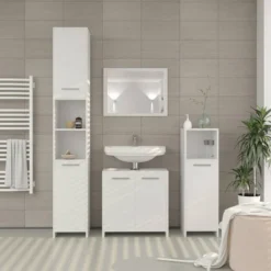 Meuble Sous-lavabo Kiko Blanc -Domublis Soldes Magasin d1057f80c4a743b6bd5fcb00355fa2da