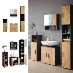 Salle De Bain Irma Anthravite (4 élém.) -Domublis Soldes Magasin d777b48d282e48d19a90a7be043358a2