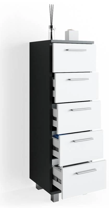 Chiffonnier Ilias Anthracite/blanc 7 Chiffonnier Ilias Anthracite/blanc – Image 5