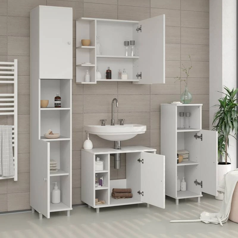 Meuble Sous-lavabo Fynn Blanc 4 Meuble Sous-lavabo Fynn Blanc – Image 2