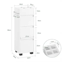 Meuble Bas De Salle De Bain BZR29-W 17 Meuble Bas De Salle De Bain BZR29-W -Domublis Soldes Magasin d92d2a0e27a042418f74dc8ed34445b9