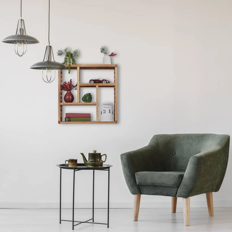 Etagère Murale Salle De Bain Bois Noyer 4 Etagère Murale Salle De Bain Bois Noyer – Image 2