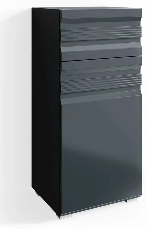 Chiffonnier Freddy Anthracite Brillant 3 Chiffonnier Freddy Anthracite Brillant