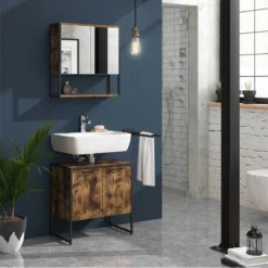 Meuble Sous-lavabo Fyrk Vieux Bois/noir 13 Meuble Sous-lavabo Fyrk Vieux Bois/noir -Domublis Soldes Magasin dd826d5884b24d9e81a2cae04dd3d96c