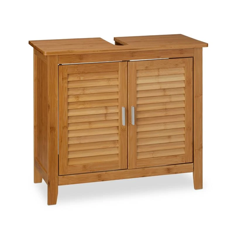 Meuble Dessous De Lavabo LAMELL Bambou 3 Meuble Dessous De Lavabo LAMELL Bambou