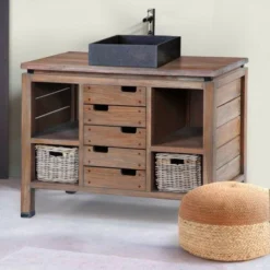 Harmonie - Meuble Sous Vasque En Teck Ma -Domublis Soldes Magasin e318f2c0ff02447489a1b5268f8aa562