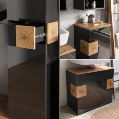 Salle De Bains Eden Anthracite (5 élém.) -Domublis Soldes Magasin e52fa20cf68247b8b2470d0926236d2d