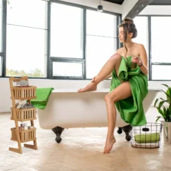 Étagère Salle De Bain Bambou 3 Paniers -Domublis Soldes Magasin e5667ddb72cf4a6bb10e0afa4a0232d7
