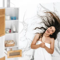 Armoire Salle De Bain 2 Portes 1 Tiroir -Domublis Soldes Magasin f1f70af7e6d8436c865224db1934cf76