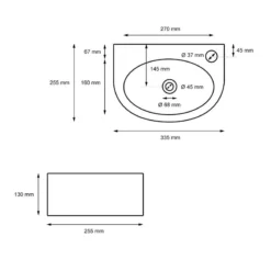 Vasque Forme Ovale 335x255x130 Mm Blanc -Domublis Soldes Magasin f22063ad981e4fdbbe6931cf3118bfe6