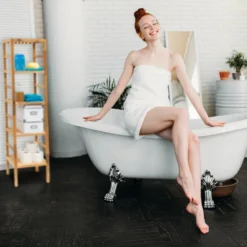 Étagère De Salle De Bain Rangement Noyer -Domublis Soldes Magasin f2ce33a4af9a42ada2e3b56405c86ce8