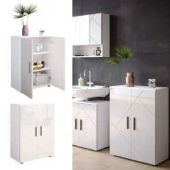 Armoire Irma Blanc Brillant -Domublis Soldes Magasin f3d33211081347e1896b31f3c847553c