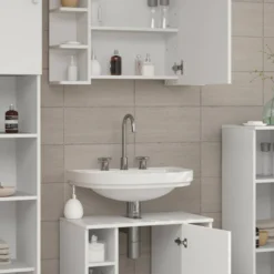 Salle De Bain Fynn Blanc (2 éléments) -Domublis Soldes Magasin f4e93a59247244e69c965534826423bf