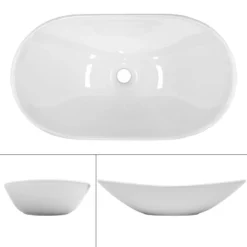 Vasque Forme Ovale 640x365x130mm, Blanc -Domublis Soldes Magasin f792852d34bc43819d8a68522c3c1c95