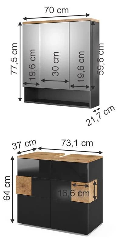 Salle De Bains Eden Anthracite (2 élém.) 9 Salle De Bains Eden Anthracite (2 élém.) – Image 7