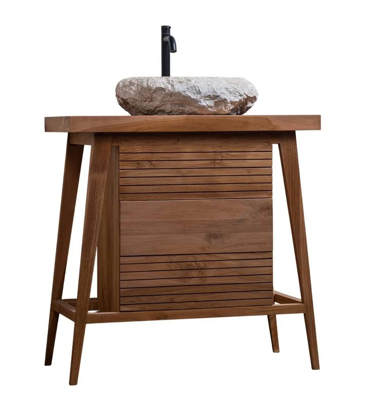 Rio - Petit Meuble De Salle De Bain En T 3 Rio - Petit Meuble De Salle De Bain En T