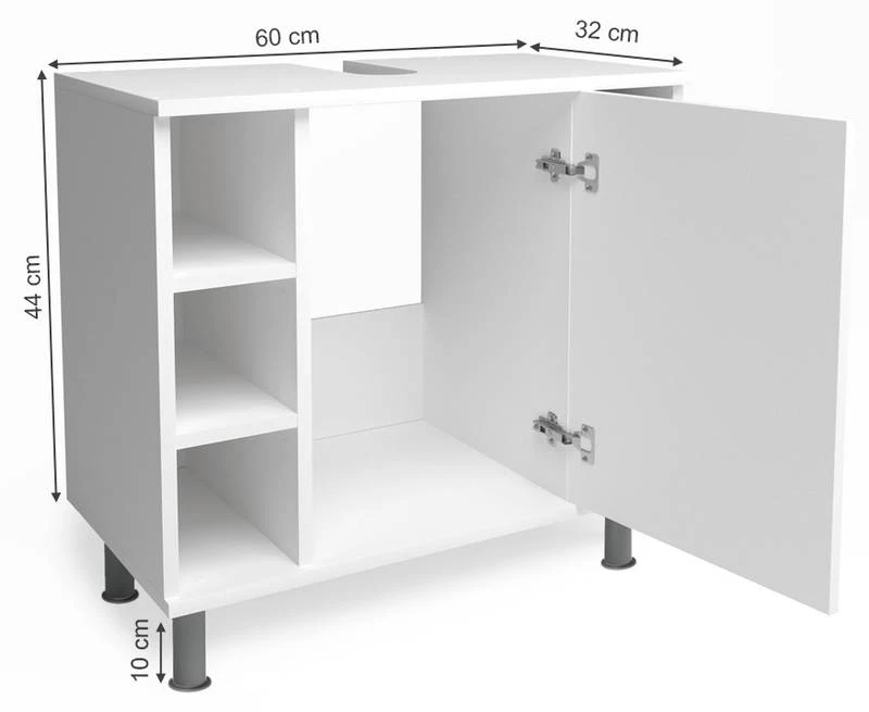 Meuble Sous-lavabo Fynn Blanc 9 Meuble Sous-lavabo Fynn Blanc – Image 7