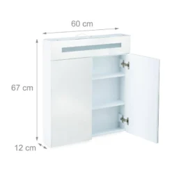 Placard De Salle De Bains à LED 2 Portes -Domublis Soldes Magasin fce7d01c2873481989249ef6b63dd3fc