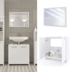 Salle De Bain Kiko Blanc (2 éléments) -Domublis Soldes Magasin fddd9b49ad4b4d9f892b8cafb3179189