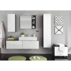 Armoire De Toilette Beach 11 Armoire De Toilette Beach -Domublis Soldes Magasin haengeschrank casi hochglanz weiss grau 2053546