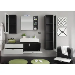 Armoire De Toilette Beach 13 Armoire De Toilette Beach -Domublis Soldes Magasin haengeschrank casi hochglanz weiss grau 2053554