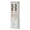 Armoire Haute Senna I -Domublis Soldes Magasin hochschrank senna ii kiefer massiv weiss havanna 299555