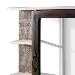 Armoire à Glace Goa White -Domublis Soldes Magasin spiegelschrank goa white akazie massiv mehrfarbig 4846996