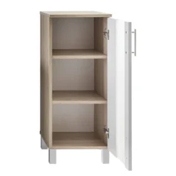 Armoire Basse Porto -Domublis Soldes Magasin unterschrank porto weiss eiche saegerau dekor 33 cm 5089152