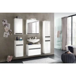 Armoire Suspendue Sol -Domublis Soldes Magasin waschbeckenunterschrank sol ii hochglanz weiss weiss 5080396 1