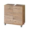 Meuble Sous Vasque Welnezz -Domublis Soldes Magasin waschbeckenunterschrank welnezz zweituerig silberfichte dekor dekor 276935