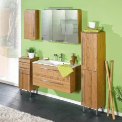 Meuble Lavabo Bern -Domublis Soldes Magasin waschtisch bern bambus natur lackiert 1324226